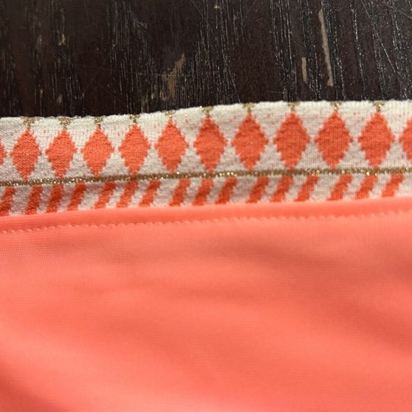 Lemlem Lena Bikini Swim Set Bandeau Halter Top (XL) & Tie Side Bottoms (L) Coral - Picture 6 of 15